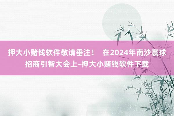 押大小赌钱软件敬请垂注！  在2024年南沙寰球招商引智大会上-押大小赌钱软件下载