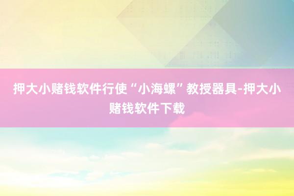 押大小赌钱软件行使“小海螺”教授器具-押大小赌钱软件下载