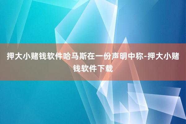 押大小赌钱软件哈马斯在一份声明中称-押大小赌钱软件下载