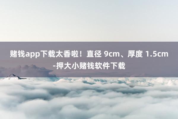 赌钱app下载太香啦！直径 9cm、厚度 1.5cm-押大小赌钱软件下载