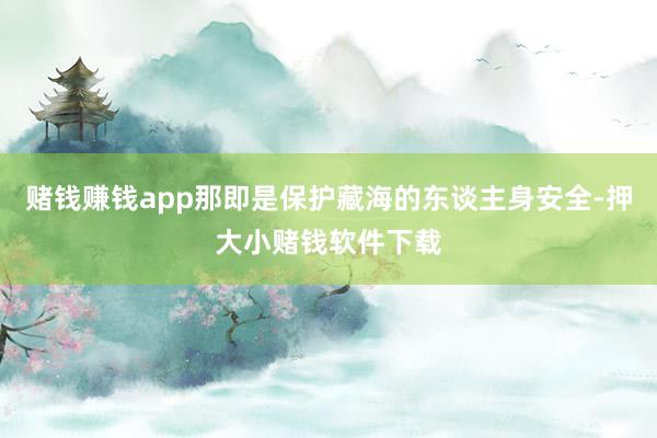 赌钱赚钱app那即是保护藏海的东谈主身安全-押大小赌钱软件下载