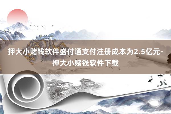 押大小赌钱软件盛付通支付注册成本为2.5亿元-押大小赌钱软件下载