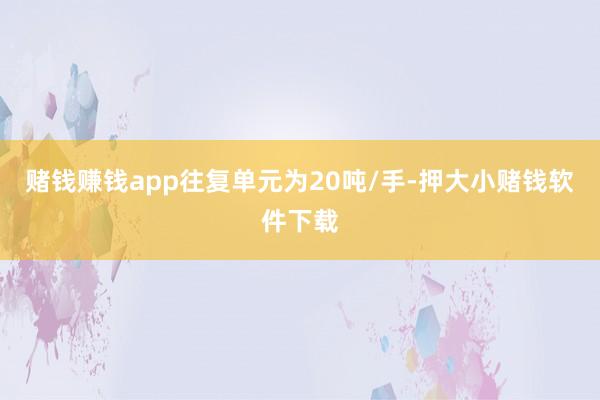 赌钱赚钱app往复单元为20吨/手-押大小赌钱软件下载